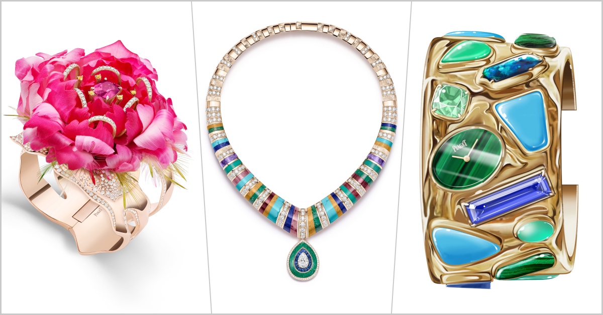 Piaget, Shapes of Extraleganza, ดีไซน์สุดหรู, Pop Art, Op Art, ลวดลายก้นหอย, แฟชั่นยุค 70, Kaleidoscope Lights, หวนคืนสู่ธรรมชาติ, โอปอลสีดำหายาก, Play of Shape