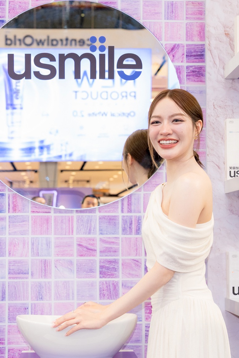 usmile Optical White 2.0, ยาสีฟันไวท์เทนนิ่งสีม่วง, สูตรใหม่, Purple Corrector, Triple Enzyme, ฟันขาวขึ้นอย่างเป็นธรรมชาติ, แซม หยาง, หมอเณ็ฐ-นพ.ปวริศ ทวีรุจจนะ