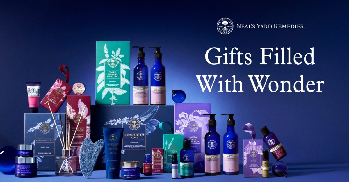 Neal’s Yard Remedies, Christmas Collection 2025, Gifts Filled With Wonder, Anabel Kindersley, AGE-DEFYING DUET, ME TIME RITUAL, Golden Lily Print